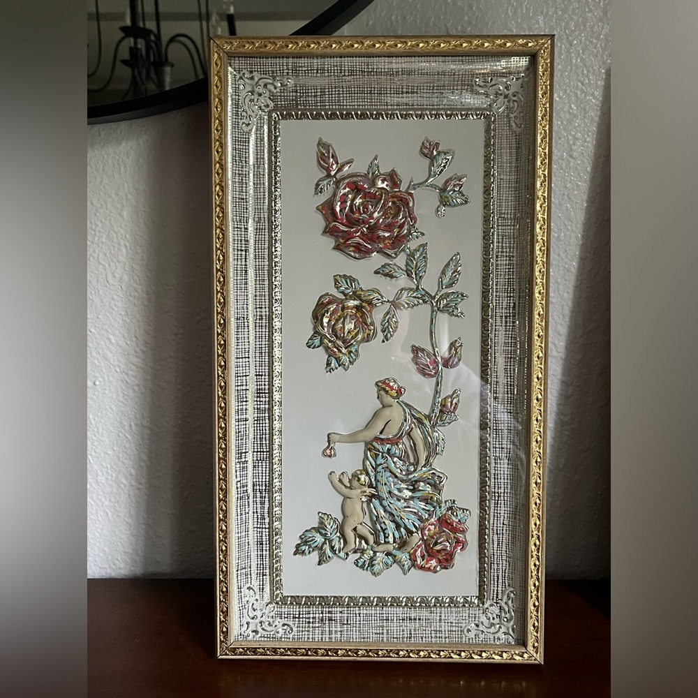 Vintage Metalcraft Four Seasons Framed Metal Wall Art Spring Summer Set Of 2 - Picture 3 of 13
